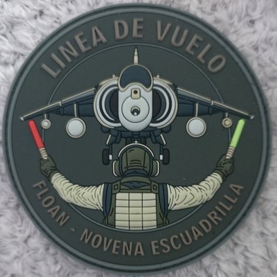 Spanish Harrier AV-8B Plus Linea De Vuelo Floan Novena Escuadrilla 3D PVC Patch