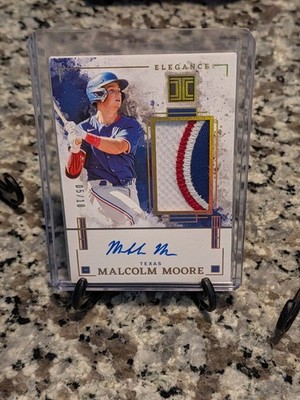 Malcolm Moore Panini Impeccable Elegance Patch Auto Gold  5/10