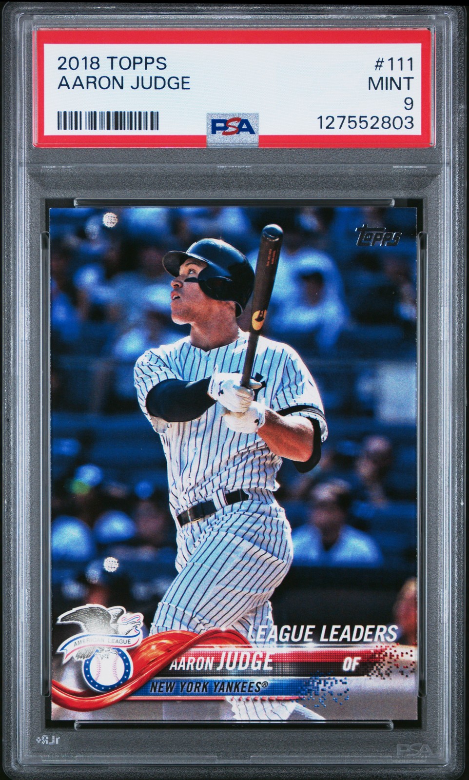 2018 TOPPS #111 AARON JUDGE PSA 9