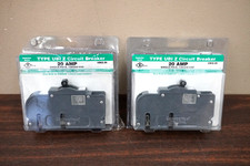 2 Pack Zinsco UBIZ-20 Type UBI Z Circuit Breaker 20AMP Single Pole 120/240 VAC