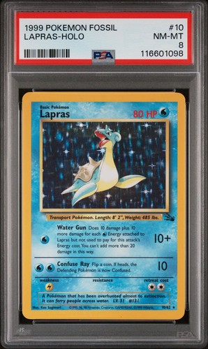 Lapras (Unlimited) graded PSA 8 for sale on eBay