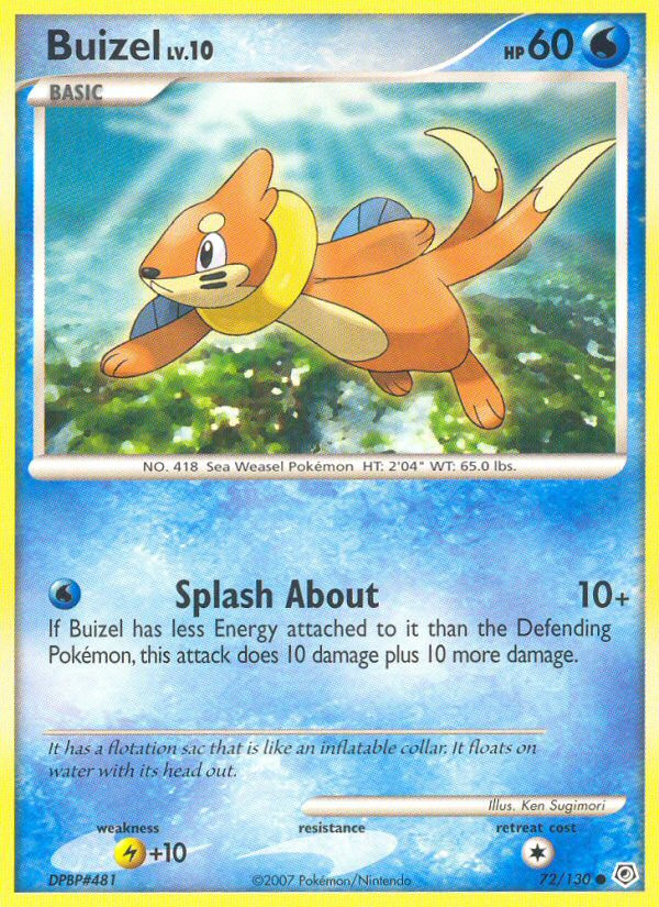 Buizel 72/130 C Diamond & Pearl Pokemon NM/M