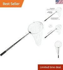 Insect and Butterfly Net with 12" Ring, 24" Net Depth, Handle Extends to 59 I...