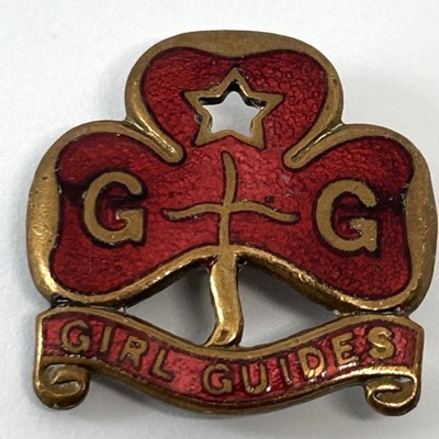 Vintage Girl Guides Trefoil Land Rangers Vintage Emaille Pin Anstecker Girlguiding