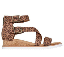 Skechers BOBS Desert Kiss-Golden Dahlia 114126 Womens Sandal Leopard New In Box