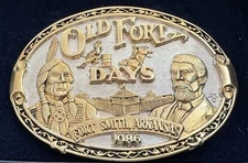 Rare ADM 24K Gold Plate 1986 Old Fort Days Arkansas Rodeo Trophy Belt Buckle