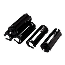 5Pcs Black Cylindrical Battery Holder Case Box for 3 x 1.5V AAA Batteries