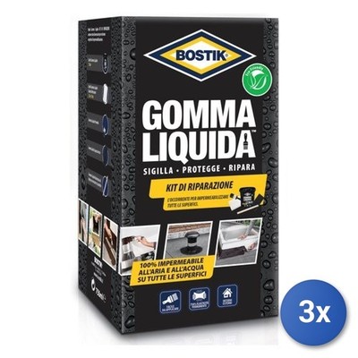 3X Wall Paint Uhu Bostik Liquid Rubber, Model 631077, Color Black