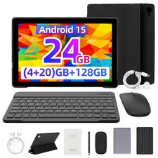 10 inch Android 15 24GB RAM 128GB Tablet Touch Screen IPS LCD Wi-Fi ＆ Bluetooth
