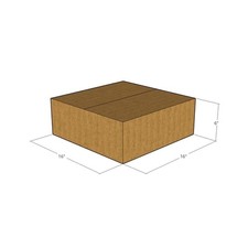 50 16x16x6 Kraft Brown Corrugated Shipping Boxes 32 ECT Single-Wall New
