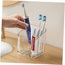 Toothbrush Holders for Bathrooms, 3 Slots Detachable Toothbrush Holder Clear