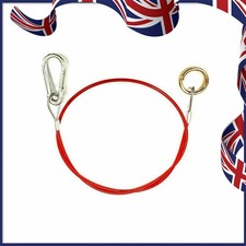 BreakAway Cable Red Hook & Eye- Trailer Safety Towing Car Van Caravan Horse ~