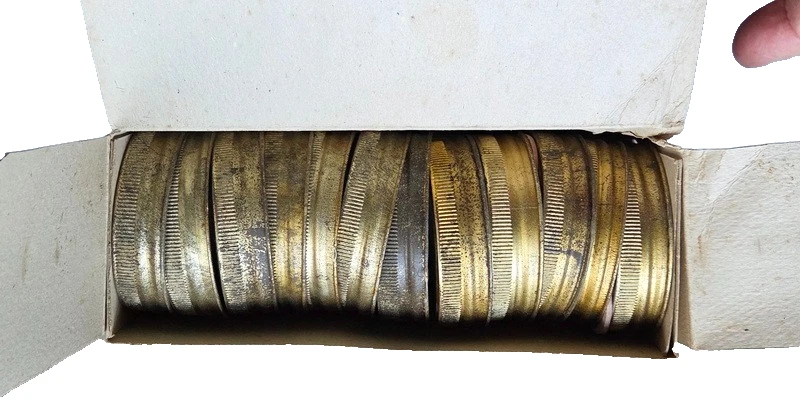 12 ANTIGUAS tapas de tarro de albañil corona blanca con insertos de vidrio de leche - caja original, 1910 Foto 2 de 4