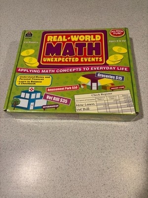 REAL-WORLD MATH UNEXPECTED EVENTS  Teacher Created Resources  Age 8+ Game NEW
