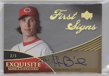 2007 Exquisite Rookie Signatures Gold Spectrum 3/5 Homer Bailey #FS-HB Auto 0o48