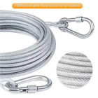 Double Head Dog Tie Out Cable Leash Steel Wire Anti-Rust Training Lead Collar UK