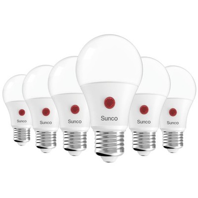 Sunco 6 Pack Dusk to Dawn Light Bulbs Outdoor A19, Photocell Automatic for Ex...