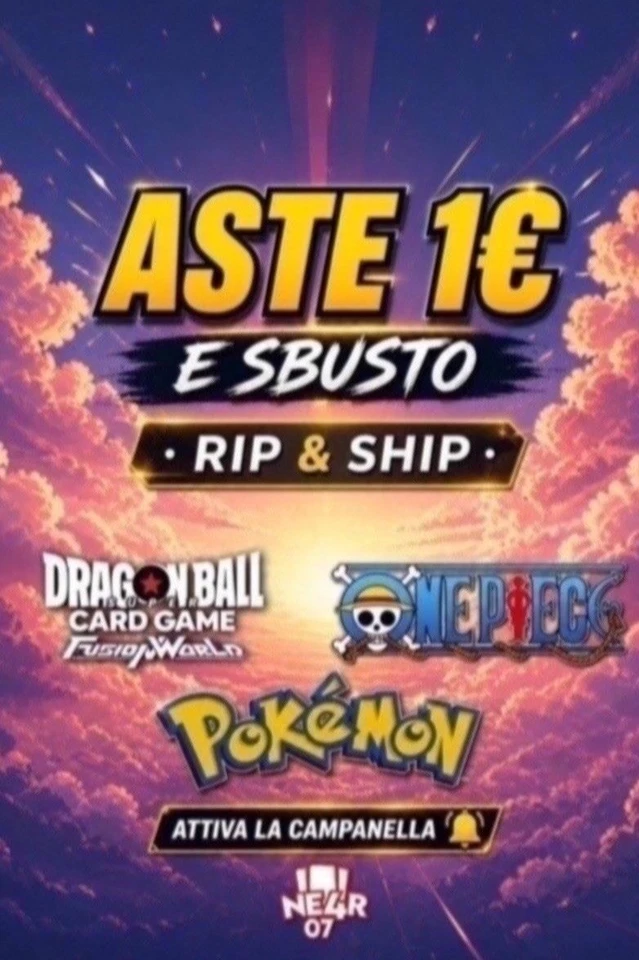 POKÉMON ONE PIECE DRAGONBALL – RIP E SHIP | ASTE DA 1€
