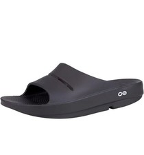 OOFOS Slide Sandals Black W9 M7 EU 40 Recovery Slip On