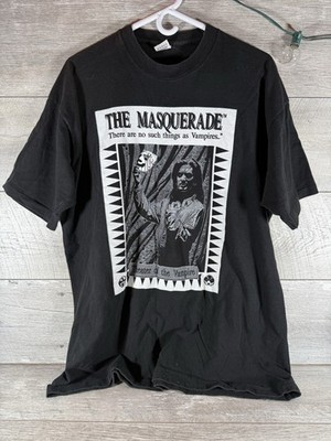 VTG Vampire The Masquerade Theatre Of The Vamp Graphic Black T Shirt XL