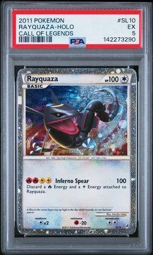 2011 POKEMON CALL OF LEGENDS #SL10 RAYQUAZA-HOLO PSA 5