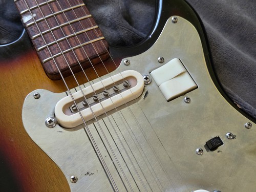 1967-1972 Apollo Model 2264 Vintage Japan Electric Guitar - Sunburst + Gig Bag - Picture 9 of 24
