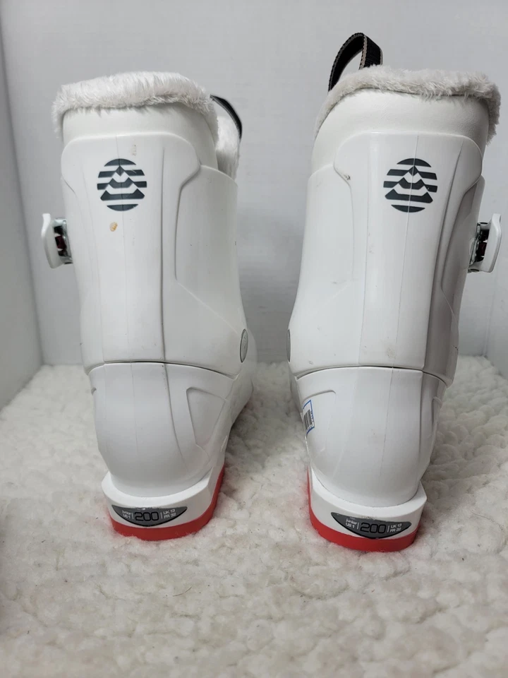 Alpina AJ2 Niñas Niños Botas de Esquí Blanco Rosa Imitación Piel Junior Talla 200 EE. UU. 1 UE 32 Foto 4 de 4