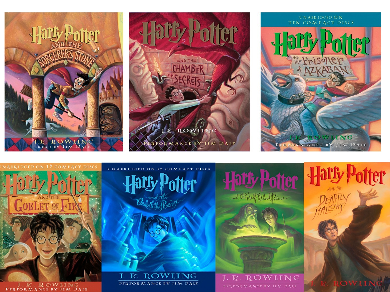 Harry Potter Complete Audiobook Collection 1-7 J.K. Rowling | Jim Dale English