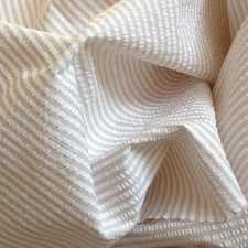 100% Cotton Seersucker Stripe Pink/White, Red/White, Khaki/White. High Quality