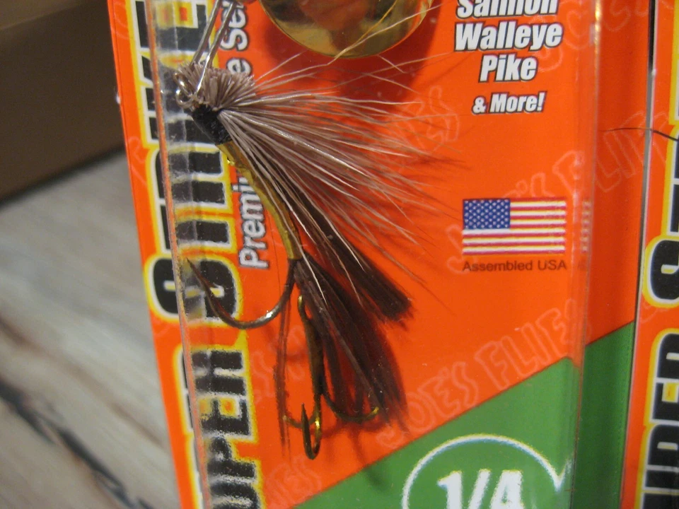 2 cebos giratorios en línea Joe's Flies Super Striker 1/4 OZ Muddler Minnow B-4114 Foto 2 de 4