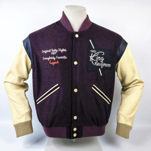 Chevignon Jacke College Baseball King weinrot Gr. L (M) Lederärmel - Bild 7 von 12