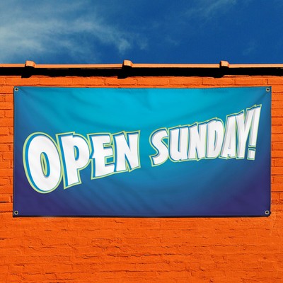 Vinyl Banner Sign Open Sunday 4 Business Marketing Advertising