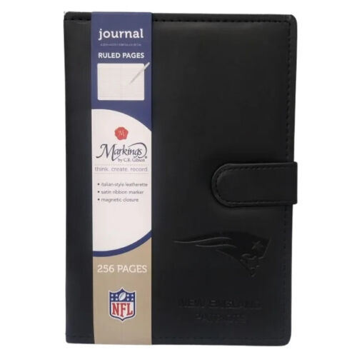 Markings C.R. Gibson New England Patriots Journal NFL Licensed NEW Leather
