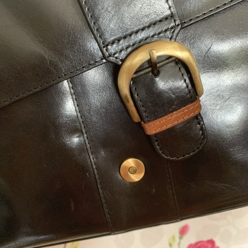 ROWALLAN Black Leather Handbag smart structured, adjustable shoulder strap - Picture 5 of 11