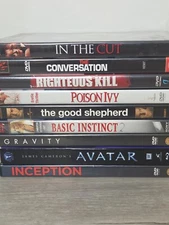 Lot/9 Mixed Genre DVD Mystery Thriller Sci-Fi Drama Fantasy DiCaprio Bullock