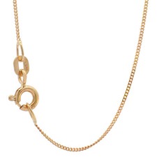 0,8 mm 585-14 Karat Gold Halskette Panzerkette massiv Gold hochwertige Goldkette