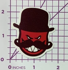 FireBall Big Head THE RED GENT Vinyl Decal Sticker Bomb Black Top Hat Spitfire