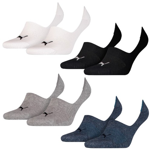 10 Paia Di Puma Calzini Footie Sportivi Invisibili Taglia 35 - 46 Unisex