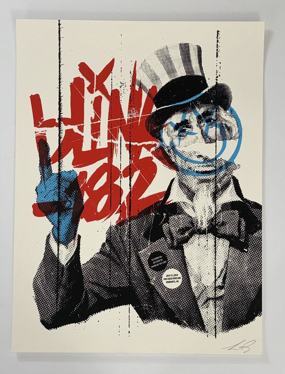 Blink 182 Poster PNC Music Pavilion Charlotte NC 2019 Silkscreen