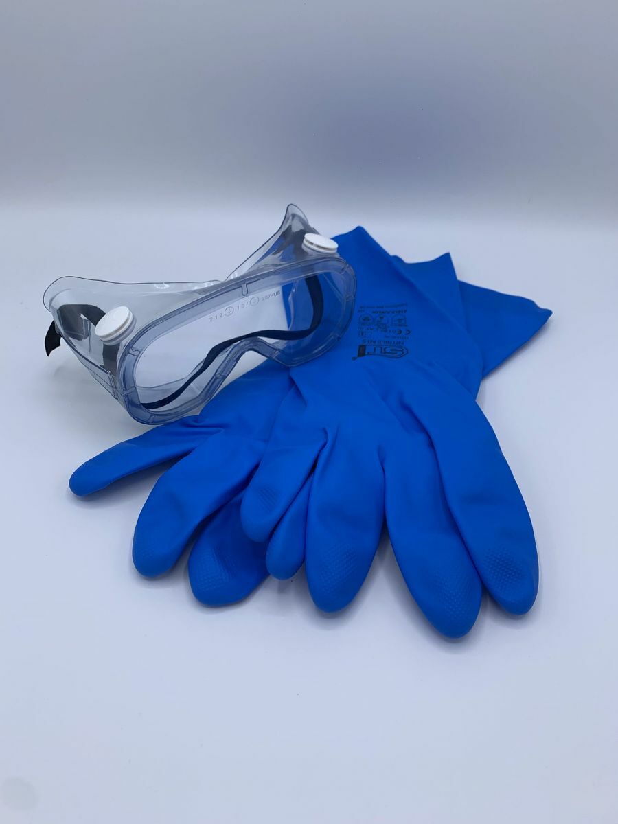 F Gas Approved Gloves Goggles – EN 388/374 A/C Refrigerant Handling  Safety Kit