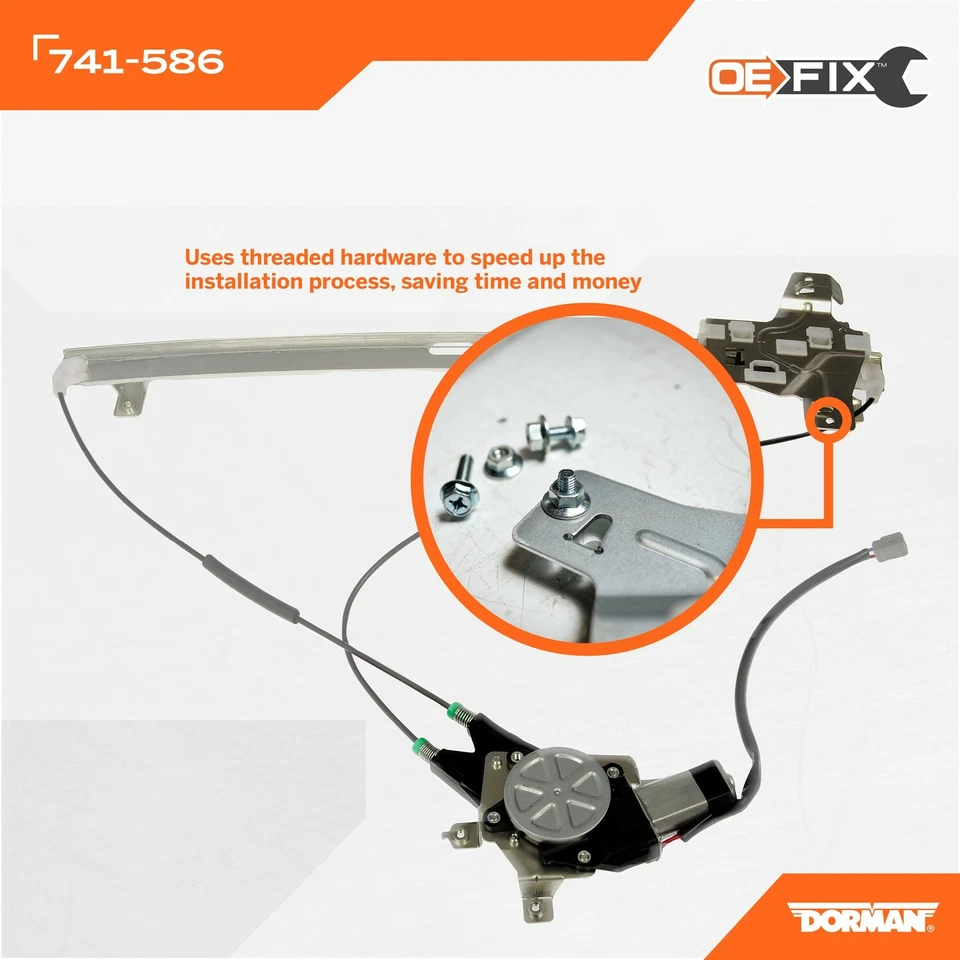 For 2004-2019 Ford E-350 Super Duty Power Window Motor and Regulator Fr Left - Image 4 of 4