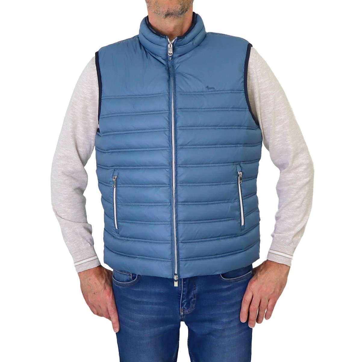 Harmont Blaine Men's Padded Nylon Vest K0L188 040595 856 Blue