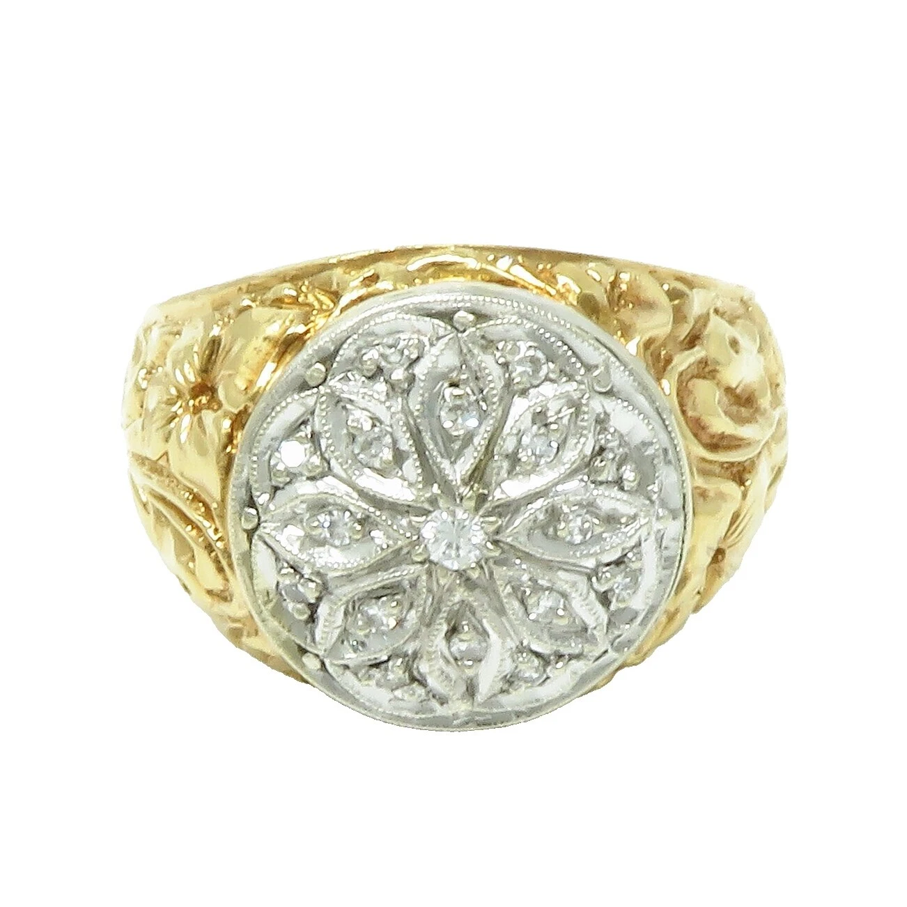 Diamond Multi-Tone Gold 18k Rings for Men