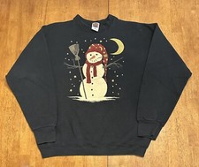 Vintage 90s Snowman Christmas Crewneck Sweatshirt XL