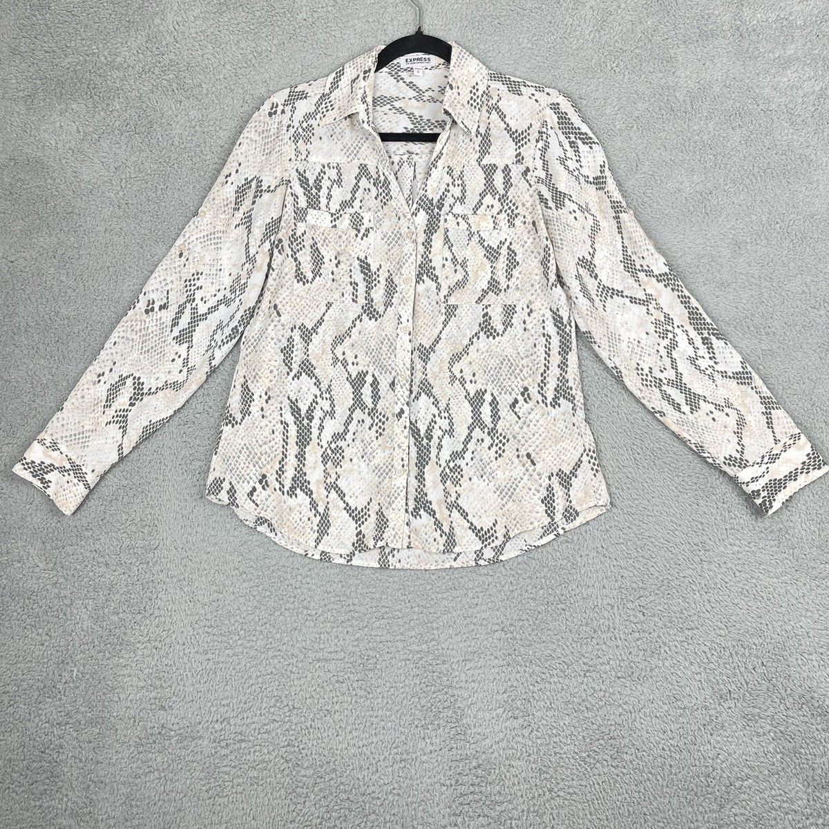 express snake print blouse
