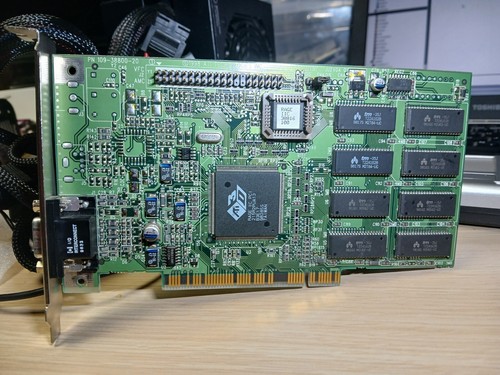 VGA ATI 3D Rage IIC / 2C PCI Graphics Card (109-38800-20), Tested & Works GREAT