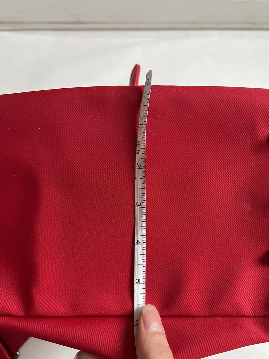 V 1969 Italia Bright Red Fabric Nylon Studded Backpack Bag NWT Medium Purse V 1969 Italia Bright Red Fabric Studded Backpack Bag NWT  main image 4