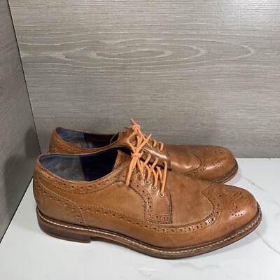 COLE HAAN C11076 Mens Size 11M Longwing Wing Tip Leather Oxford