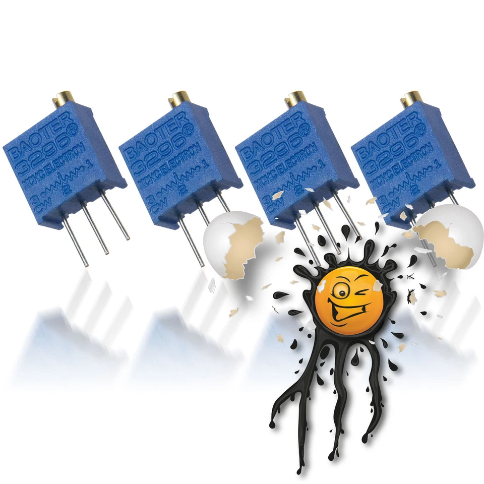 4x Potentiometer 3296 Trimmpotentiometer Spindeltrimmer 50Ohm-1MOhm Trimmer Poti - Bild 2 von 2