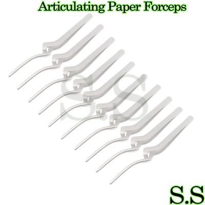 10 Articulating Paper Forceps Curved Dental Instruments